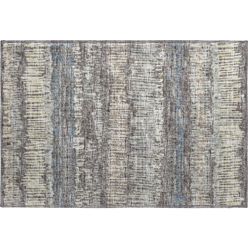 Premium Machine Washable Mayfield  Gray 1'8" x 2'6" Rug. Picture 1