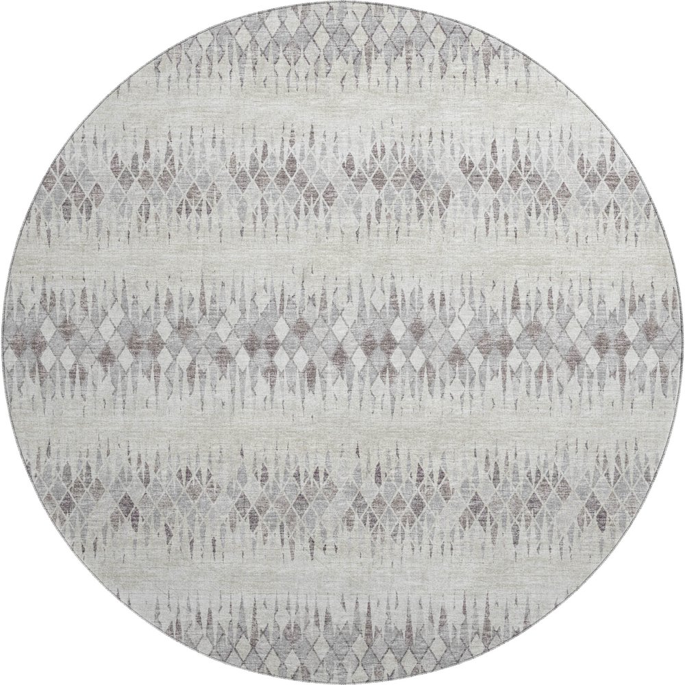 Premium Machine Washable Mayfield  Beige 8' x 8' Round Rug. Picture 1