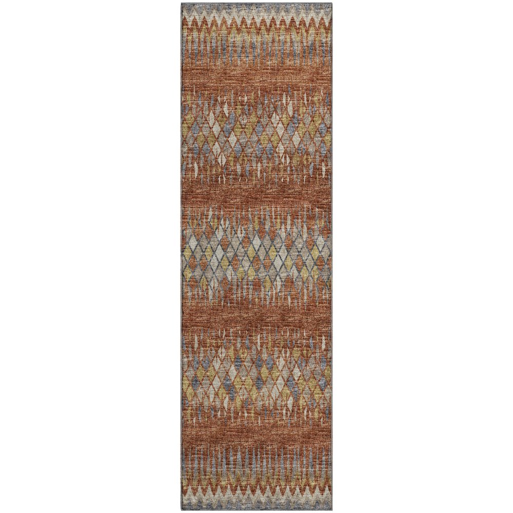Premium Machine Washable Mayfield  Spice 2'3" x 7'6" Runner Rug. Picture 1