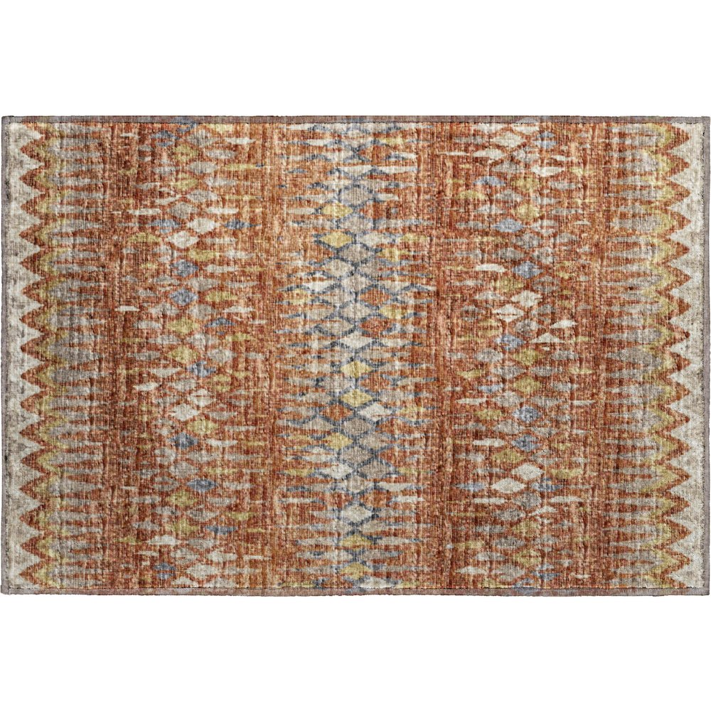 Premium Machine Washable Mayfield  Spice 1'8" x 2'6" Rug. Picture 1