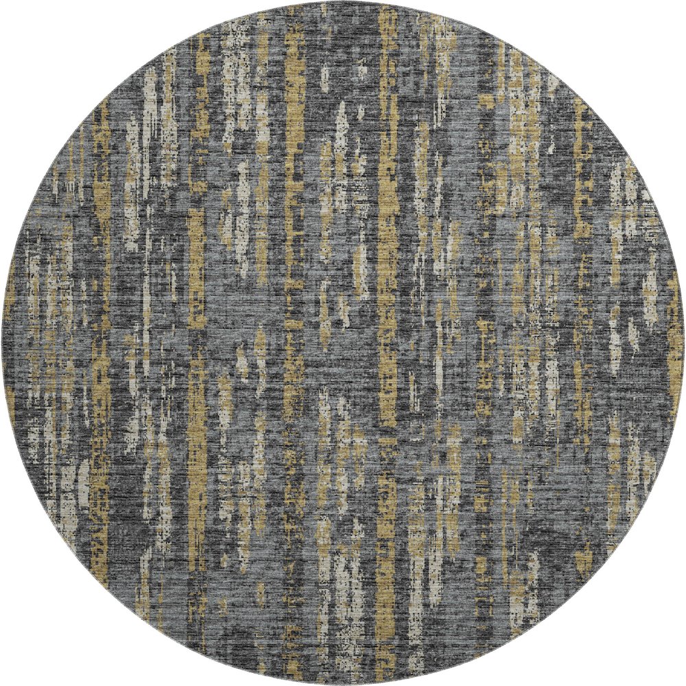 Premium Machine Washable Mayfield  Granite 8' x 8' Round Rug. Picture 1