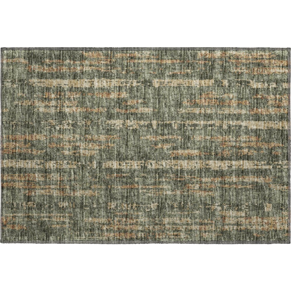 Premium Machine Washable Mayfield  Green 1'8" x 2'6" Rug. Picture 1