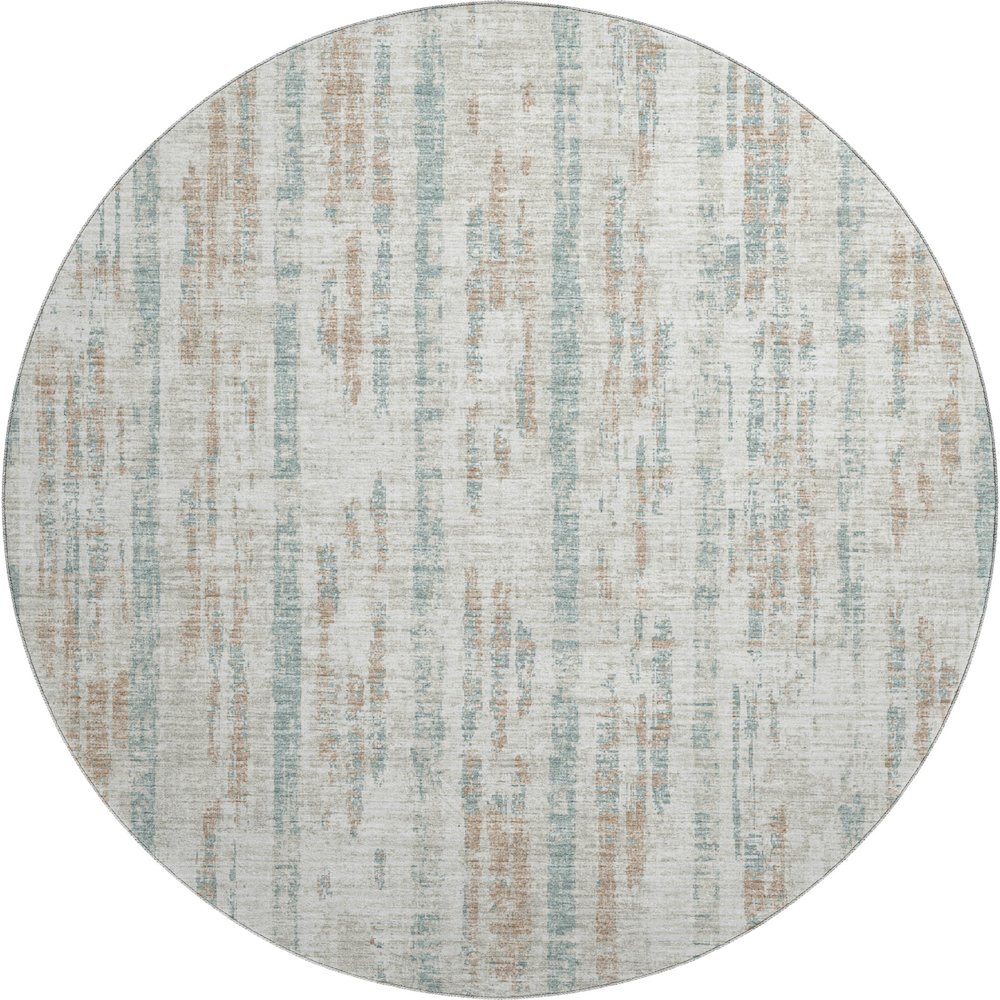 Premium Machine Washable Mayfield  Ivory 8' x 8' Round Rug. Picture 1