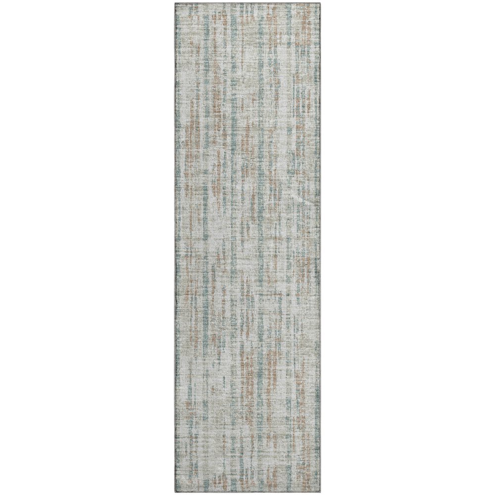 Premium Machine Washable Mayfield  Ivory 2'3" x 7'6" Runner Rug. Picture 1