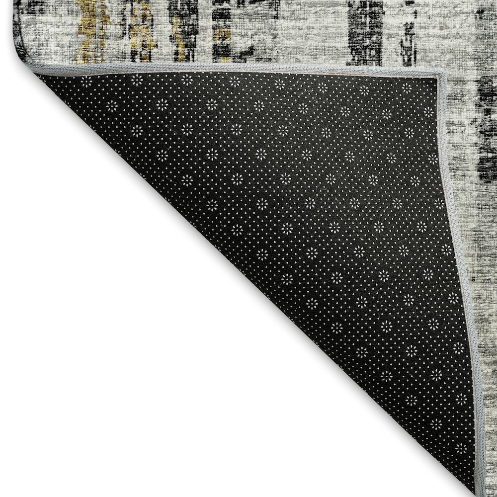 Premium Machine Washable Mayfield  Silver 1'8" x 2'6" Rug. Picture 2