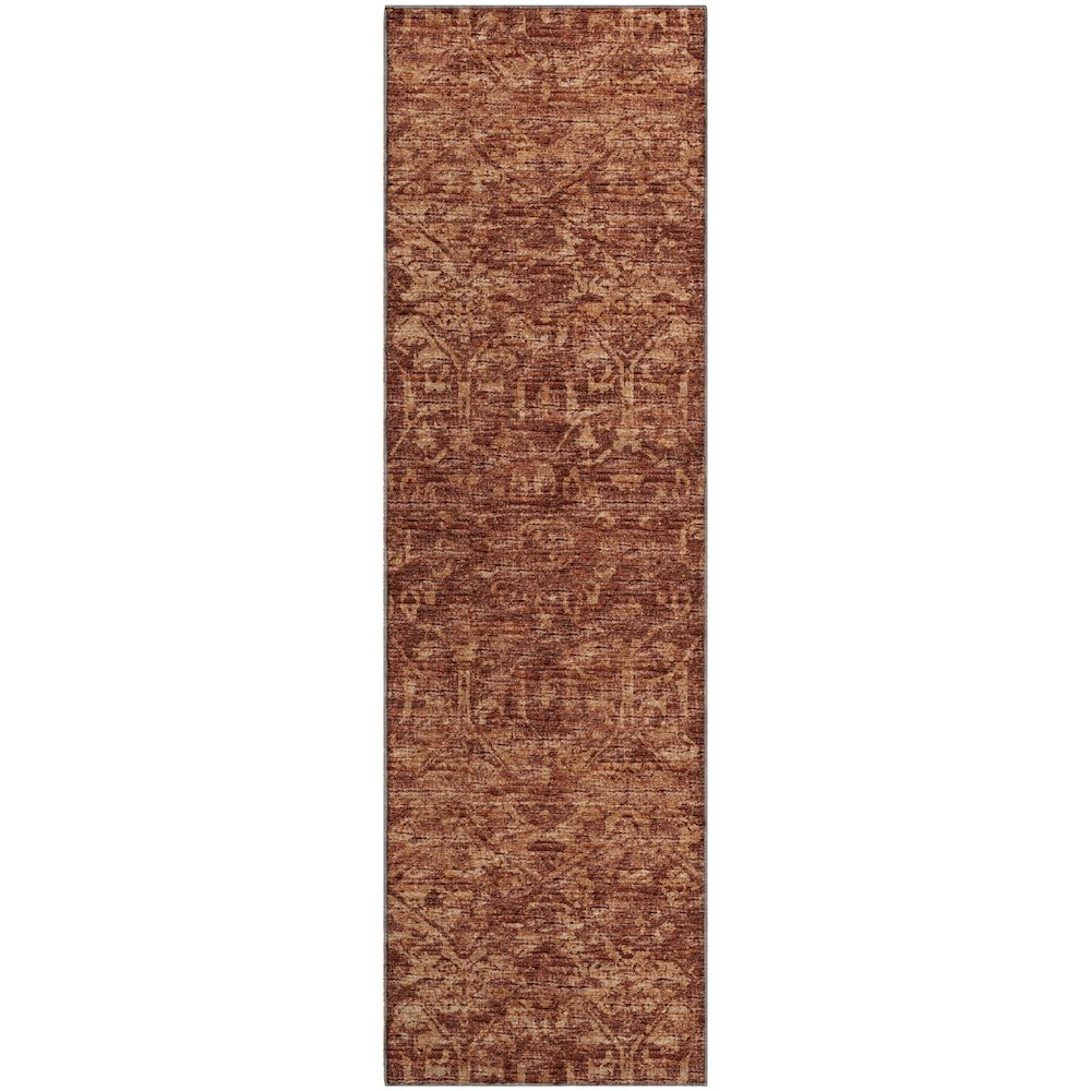 Premium Machine Washable Mayfield  Clay 2'3" x 7'6" Runner Rug. Picture 1