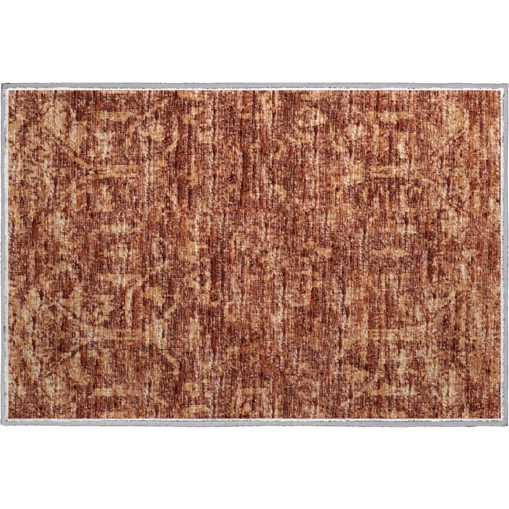 Premium Machine Washable Mayfield  Clay 1'8" x 2'6" Rug. Picture 1