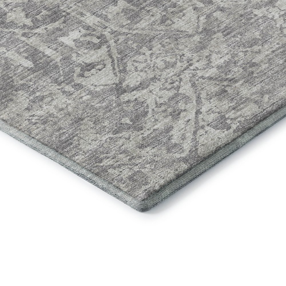 Premium Machine Washable Mayfield  Gray 1'8" x 2'6" Rug. Picture 3