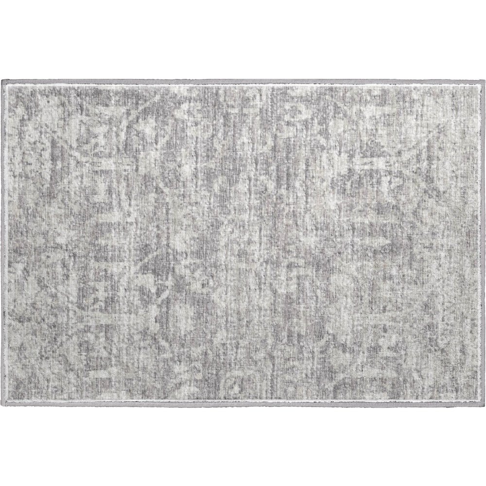 Premium Machine Washable Mayfield  Gray 1'8" x 2'6" Rug. Picture 1