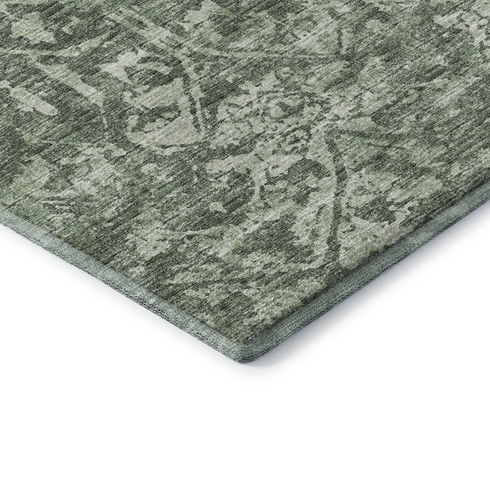Premium Machine Washable Mayfield  Green 1'8" x 2'6" Rug. Picture 3