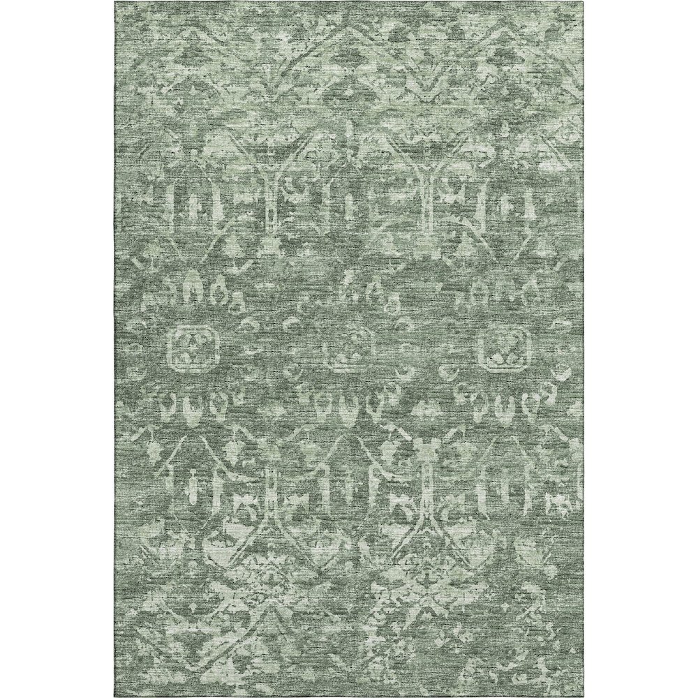 Premium Machine Washable Mayfield  Green 2'6" x 3'10" Rug. Picture 1