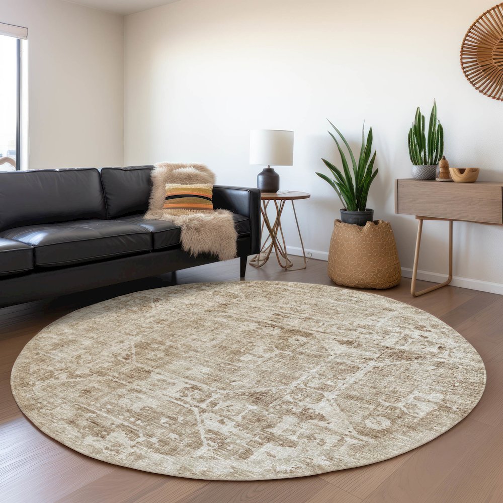Premium Machine Washable Mayfield  Baja 8' x 8' Round Rug. Picture 5