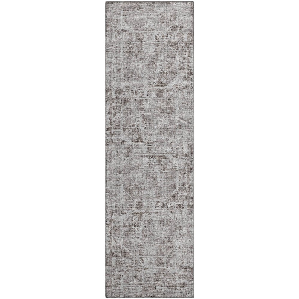 Premium Machine Washable Mayfield  Mocha 2'3" x 7'6" Runner Rug. Picture 1