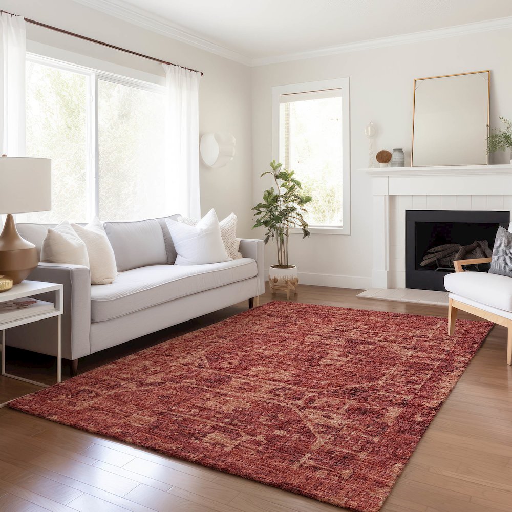 Premium Machine Washable Mayfield  Spice 2'6" x 3'10" Rug. Picture 6