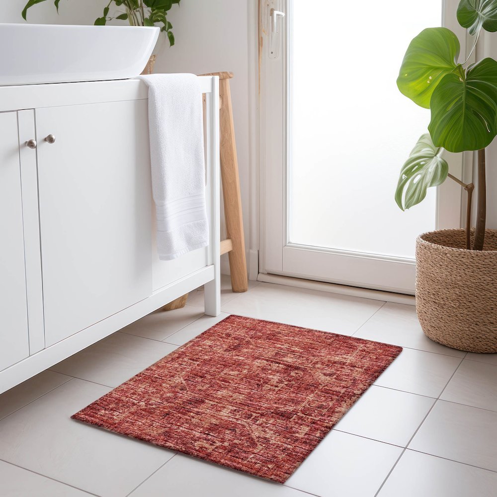 Premium Machine Washable Mayfield  Spice 1'8" x 2'6" Rug. Picture 5
