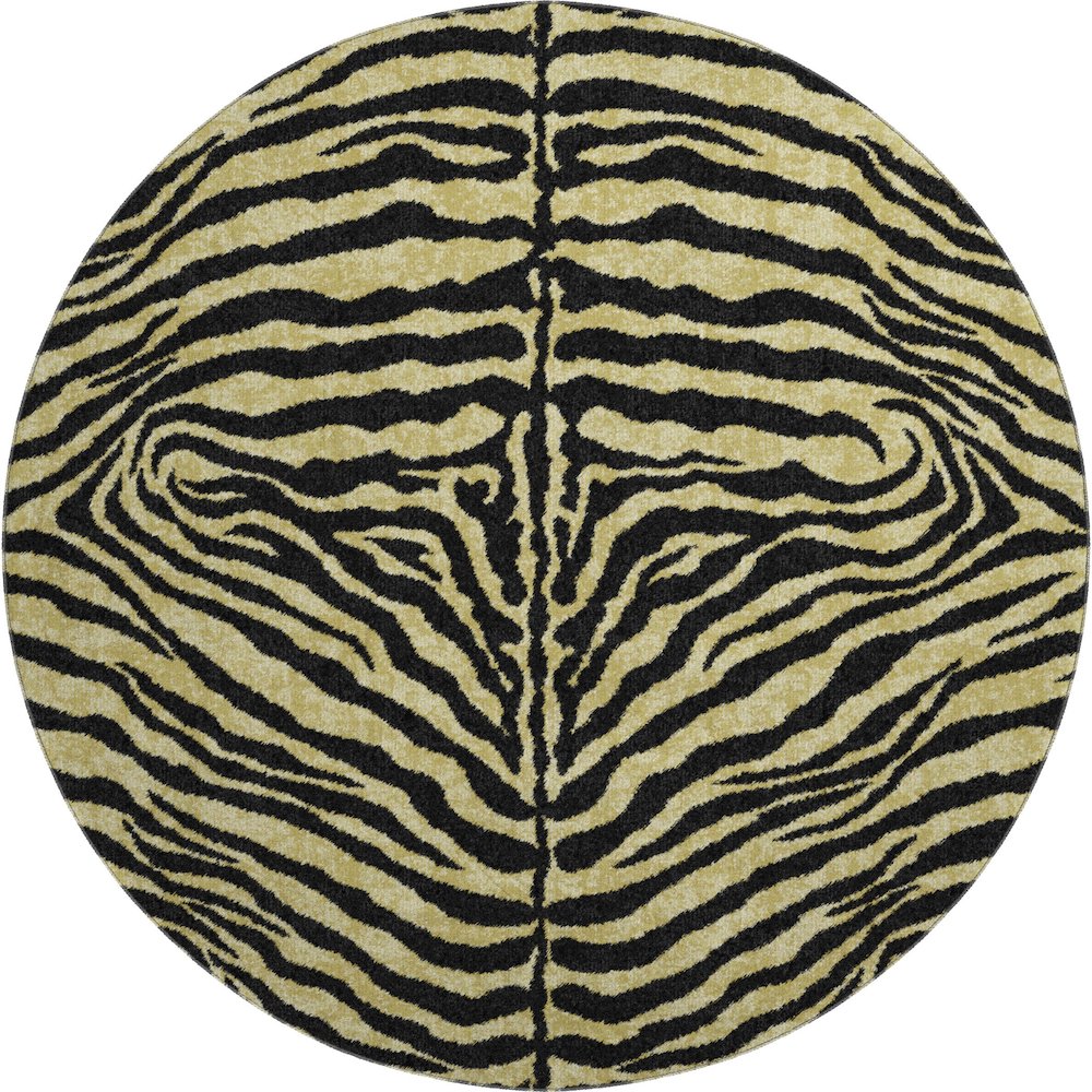 Premium Machine Washable Mayfield  Gilded 8' x 8' Round Rug. Picture 1
