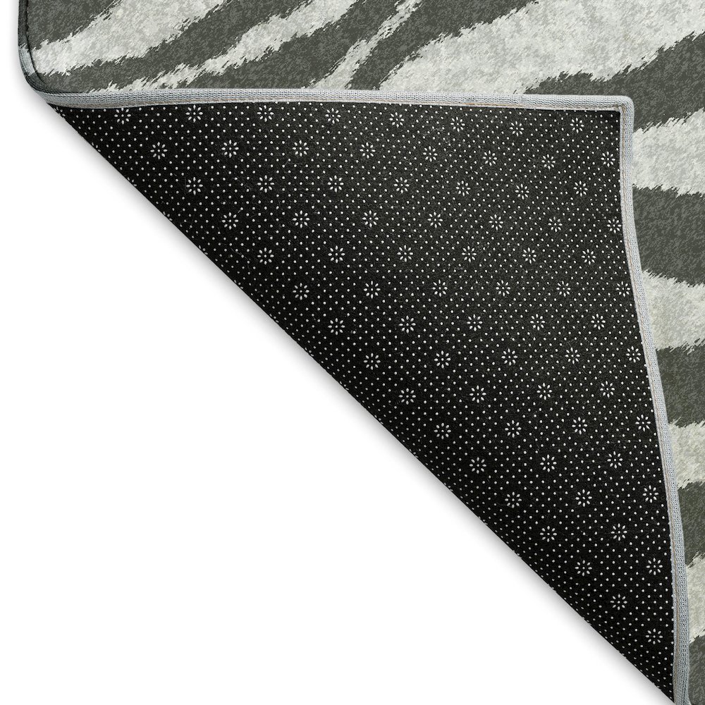 Premium Machine Washable Mayfield  Gray 1'8" x 2'6" Rug. Picture 2