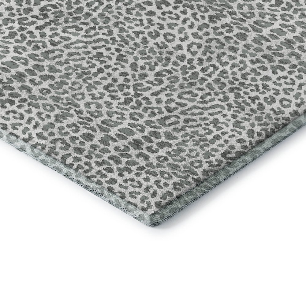 Premium Machine Washable Mayfield  Gray 1'8" x 2'6" Rug. Picture 3