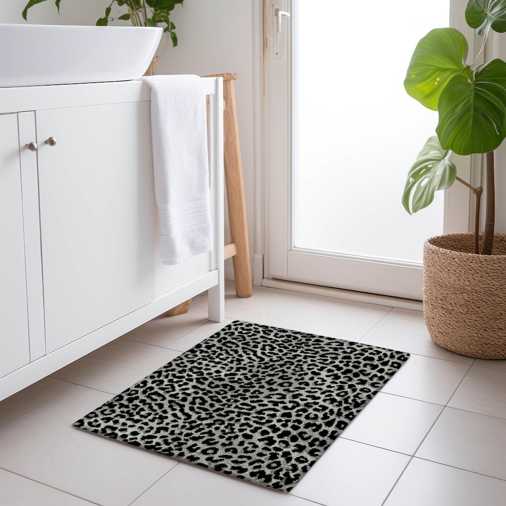 Premium Machine Washable Mayfield  Shadow 1'8" x 2'6" Rug. Picture 5