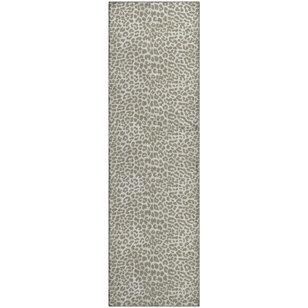 Premium Machine Washable Mayfield  Taupe 2'3" x 7'6" Runner Rug. Picture 1