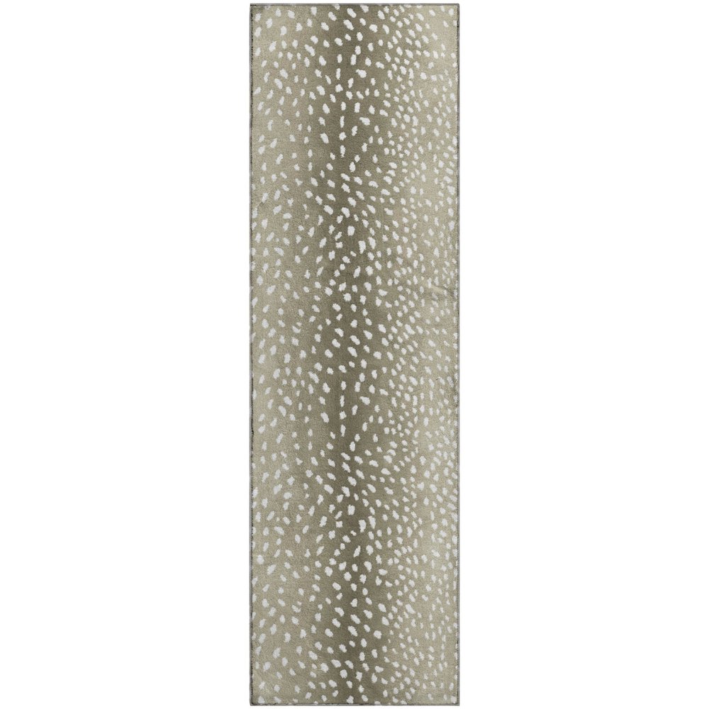 Premium Machine Washable Mayfield  Fawn 2'3" x 7'6" Runner Rug. Picture 1