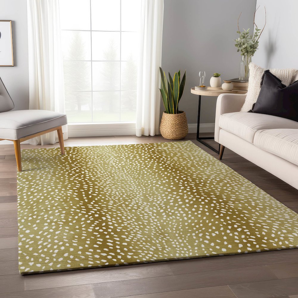 Premium Machine Washable Mayfield  Gilded 2'6" x 3'10" Rug. Picture 5