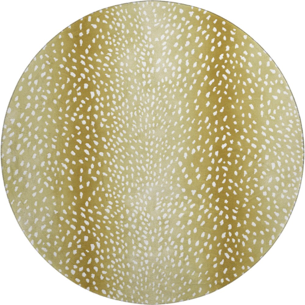 Premium Machine Washable Mayfield  Gilded 8' x 8' Round Rug. Picture 1