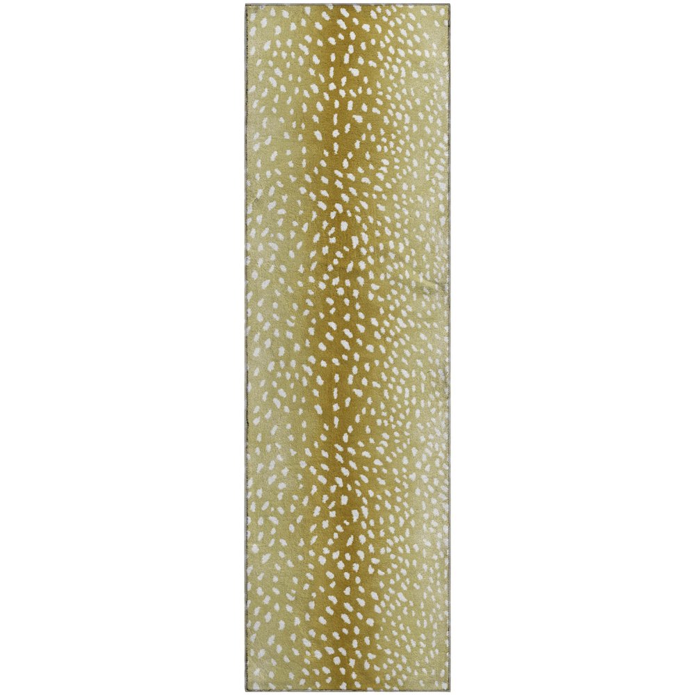 Premium Machine Washable Mayfield  Gilded 2'3" x 7'6" Runner Rug. Picture 1