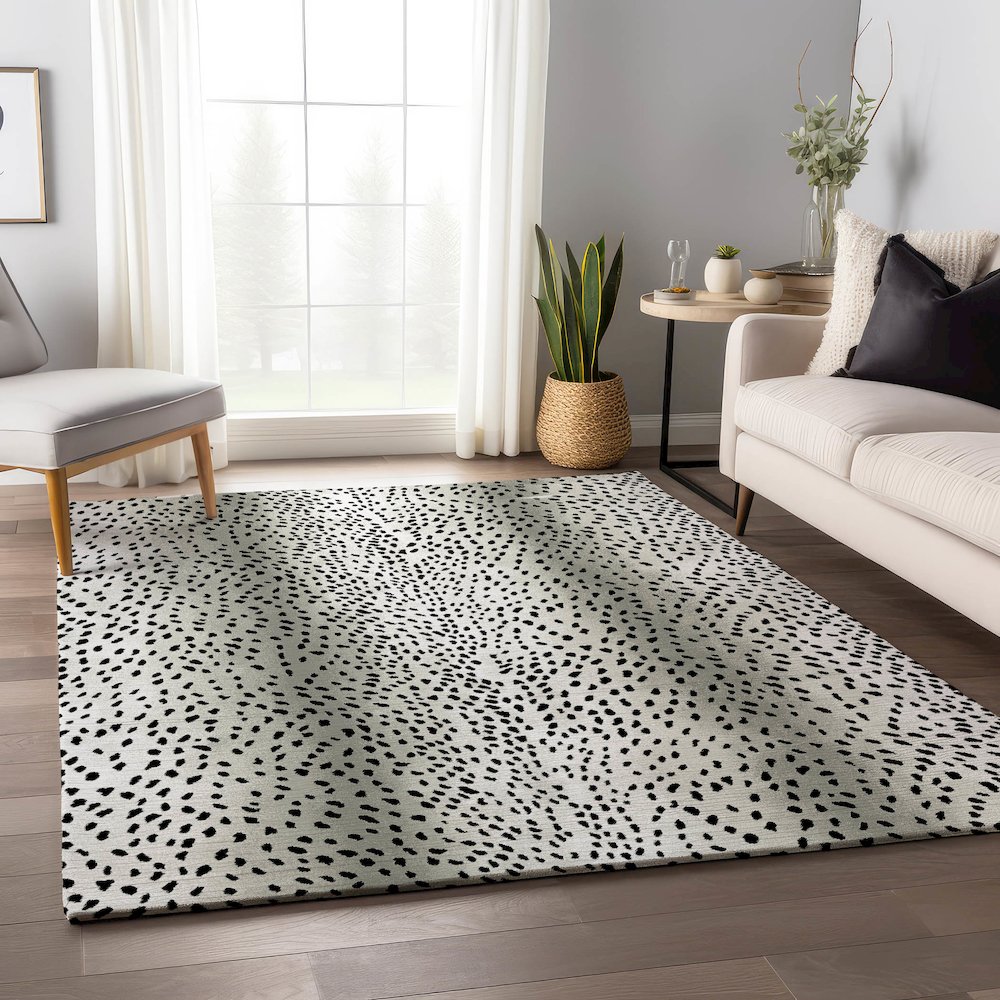 Premium Machine Washable Mayfield  Pearl 2'6" x 3'10" Rug. Picture 5