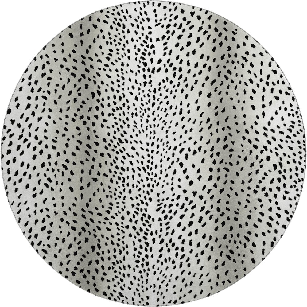 Premium Machine Washable Mayfield  Pearl 8' x 8' Round Rug. Picture 1