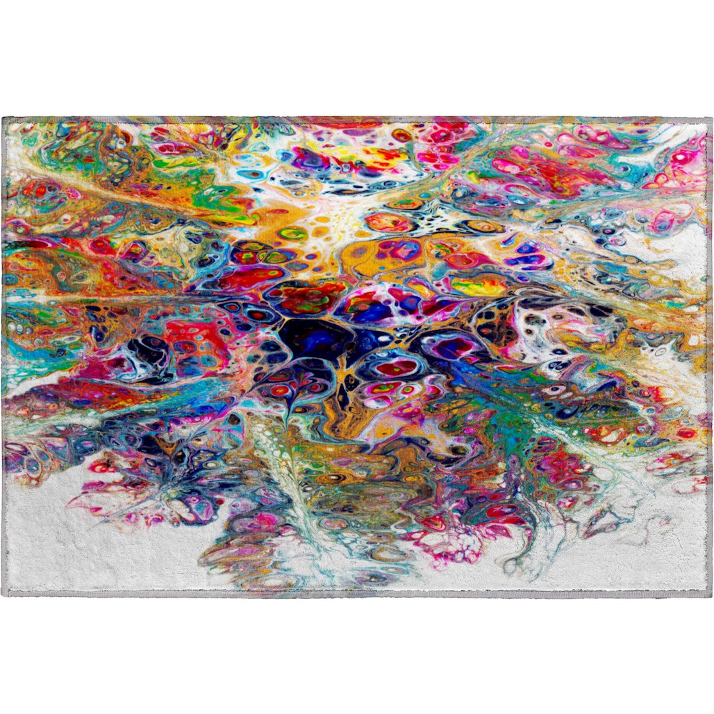 Premium Machine Washable Mayfield  Kaleidoscope 1'8" x 2'6" Rug. Picture 1
