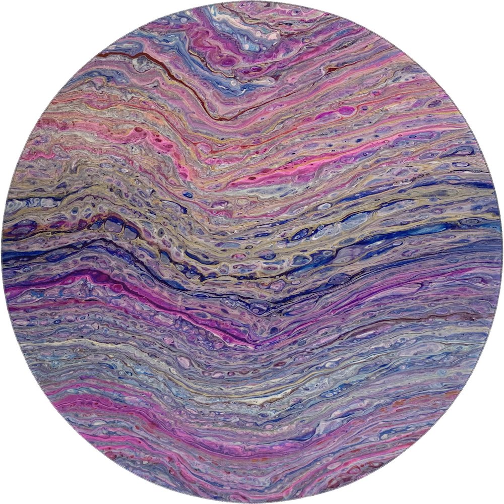 Premium Machine Washable Mayfield  Flirt 8' x 8' Round Rug. Picture 1