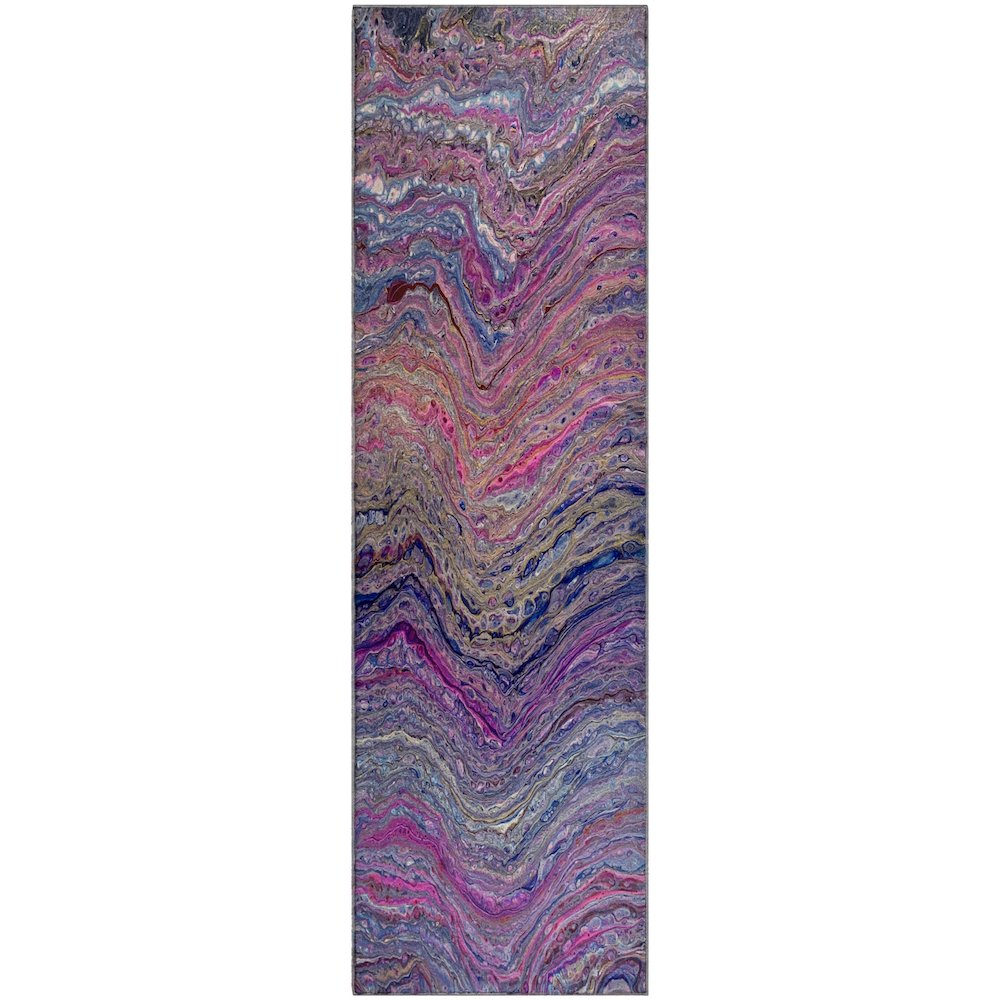 Premium Machine Washable Mayfield  Flirt 2'3" x 7'6" Runner Rug. Picture 1