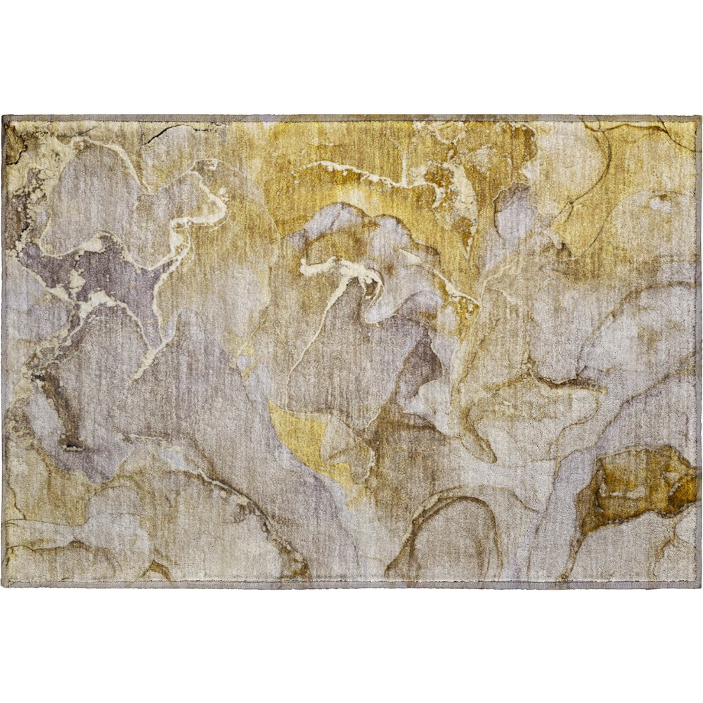 Premium Machine Washable Mayfield  Taupe 1'8" x 2'6" Rug. Picture 1