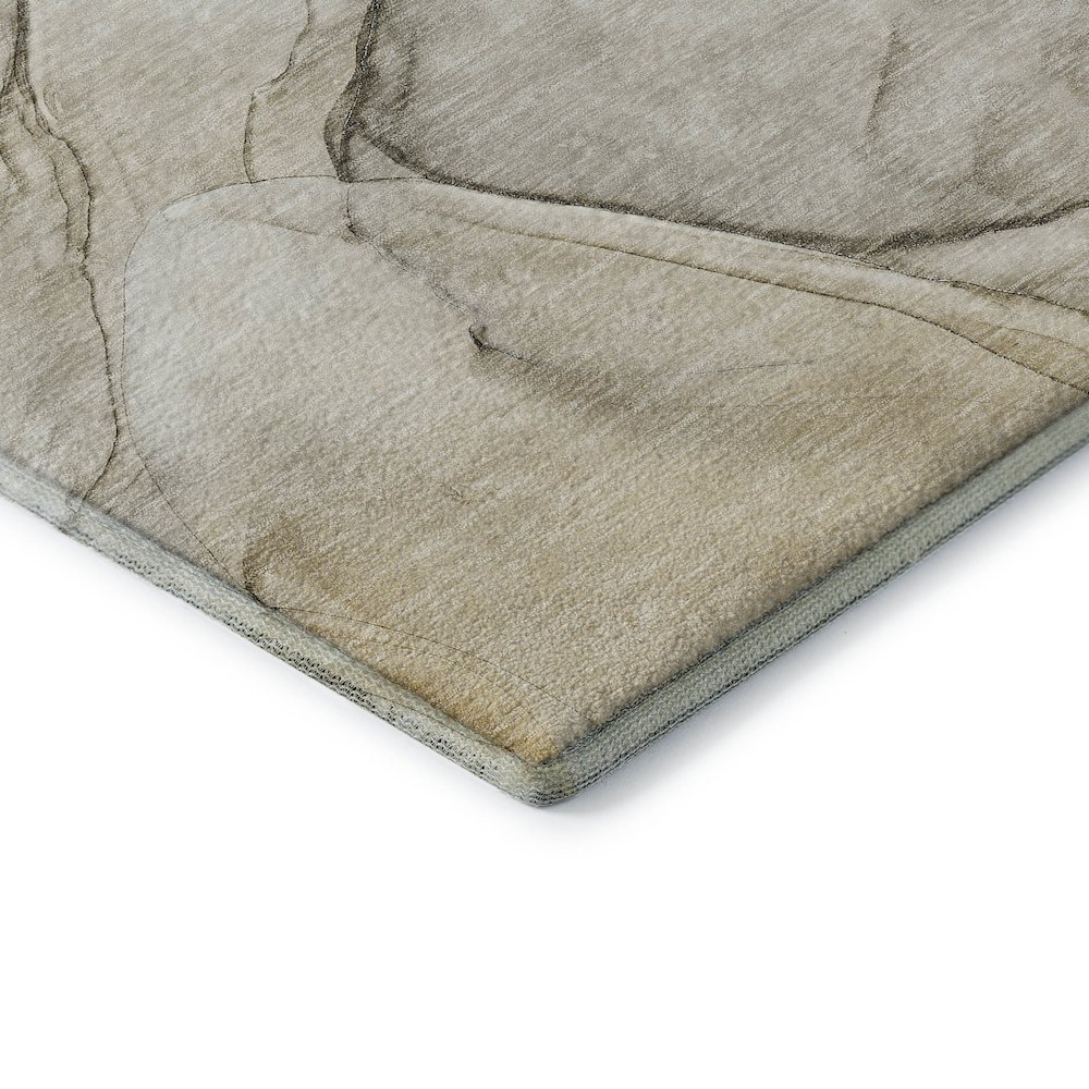 Premium Machine Washable Mayfield  Beige 1'8" x 2'6" Rug. Picture 3