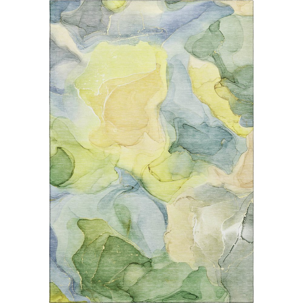 Premium Machine Washable Mayfield  Yellow 2'6" x 3'10" Rug. Picture 1