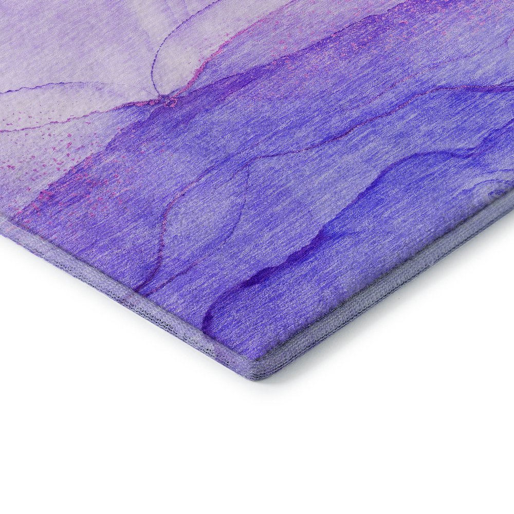 Premium Machine Washable Mayfield  Purple 1'8" x 2'6" Rug. Picture 3