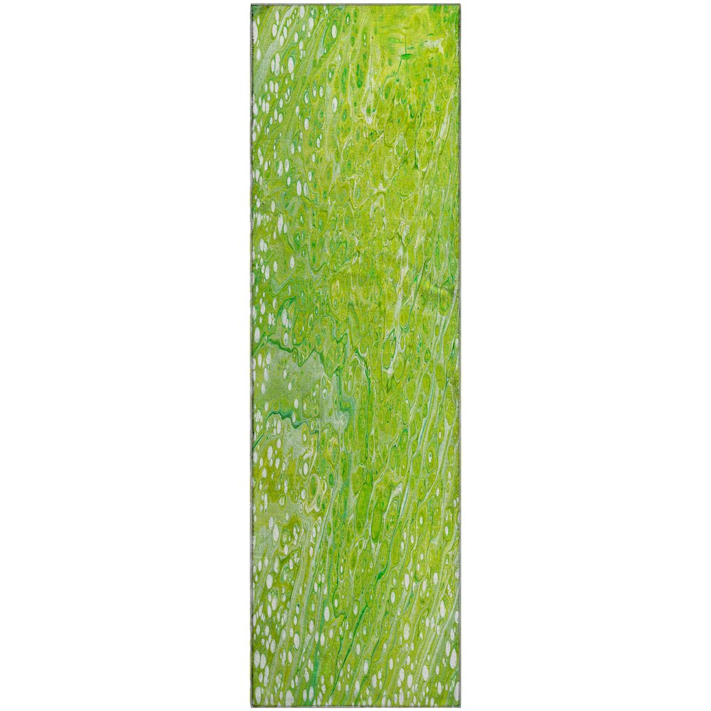 Premium Machine Washable Mayfield  Clover 2'3" x 7'6" Runner Rug. Picture 1
