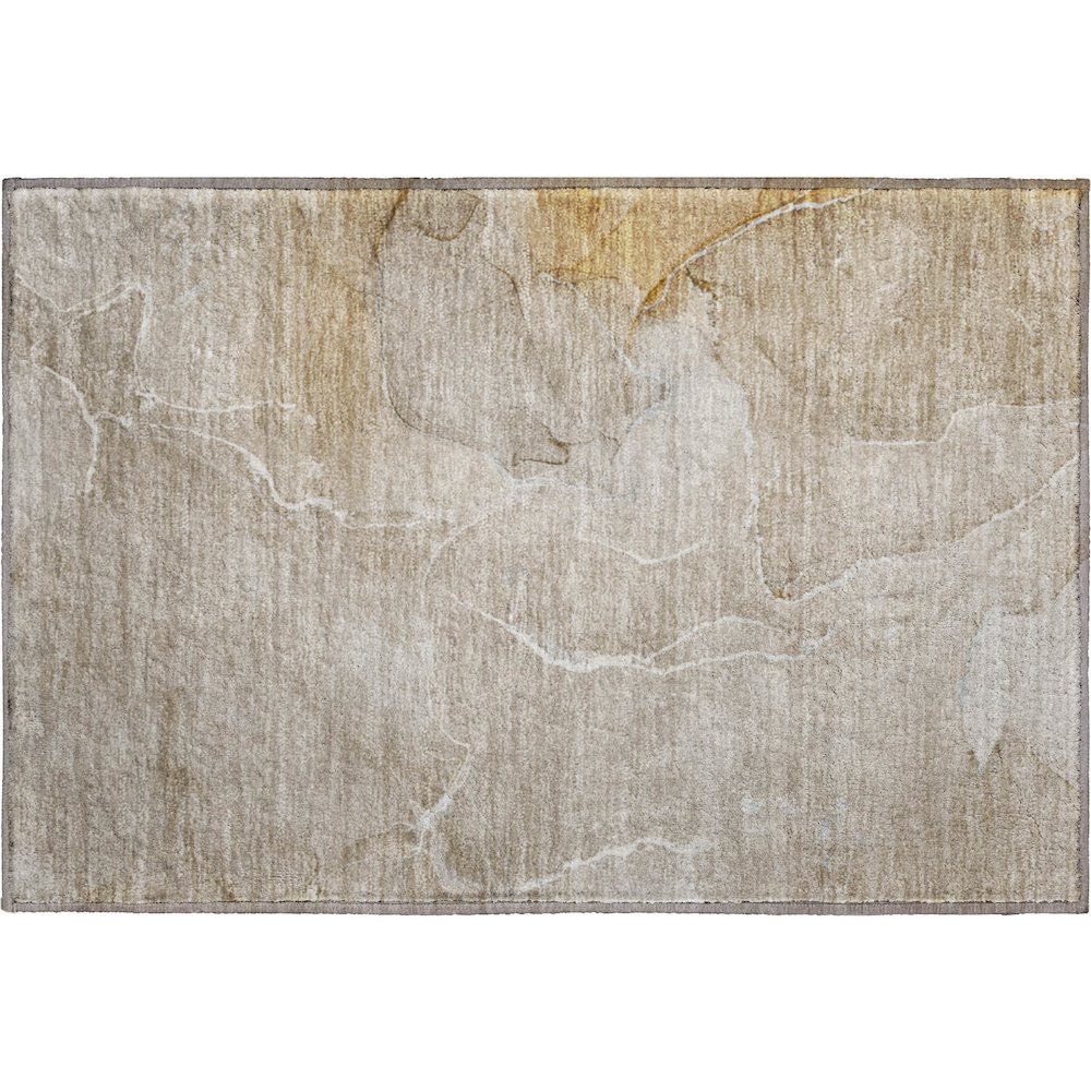 Premium Machine Washable Mayfield  Beige 1'8" x 2'6" Rug. Picture 1