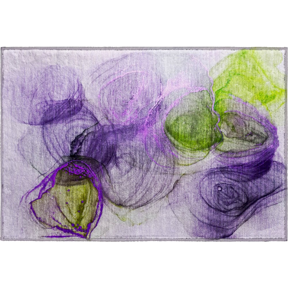 Premium Machine Washable Mayfield  Purple 1'8" x 2'6" Rug. Picture 1