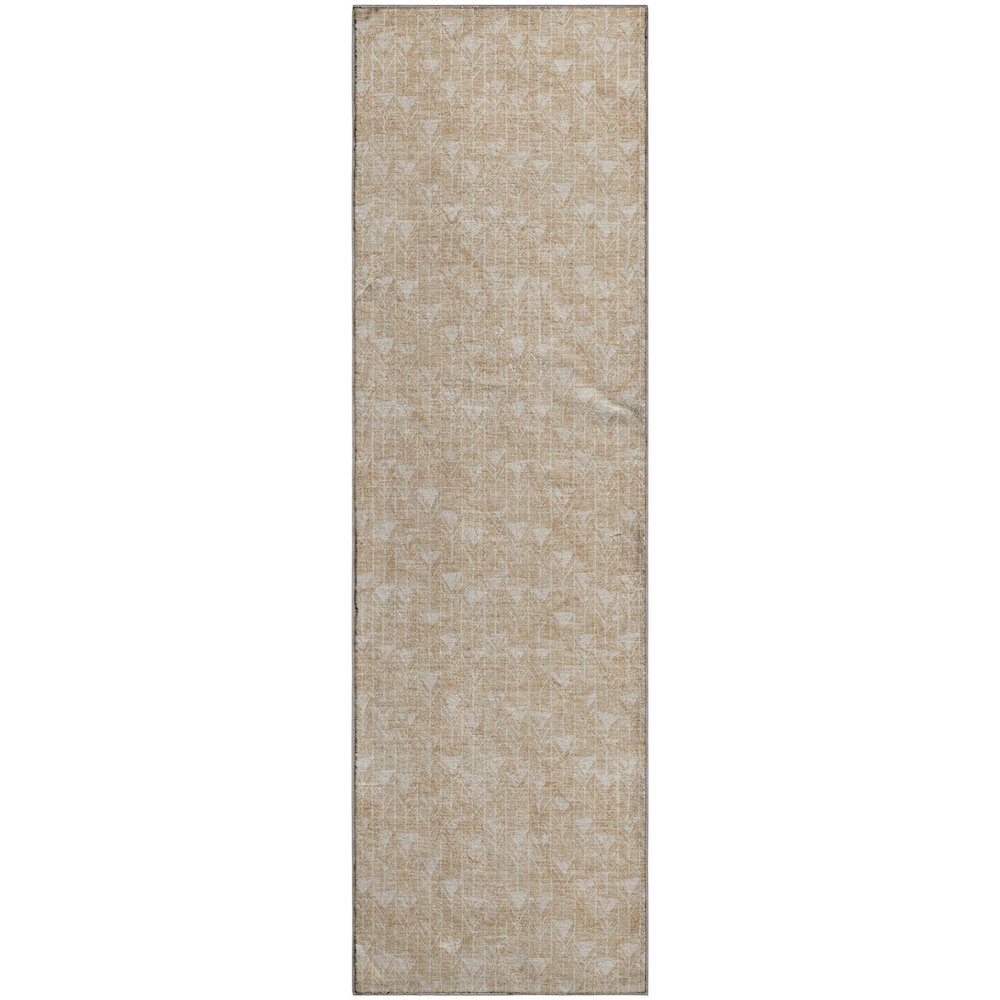 Premium Machine Washable Mayfield  Beige 2'3" x 7'6" Runner Rug. Picture 1