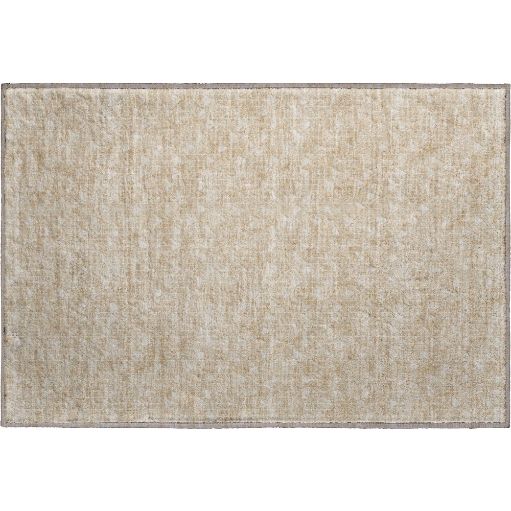 Premium Machine Washable Mayfield  Beige 1'8" x 2'6" Rug. Picture 1