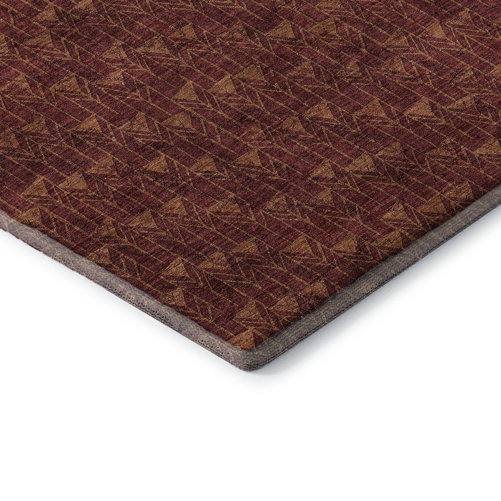 Premium Machine Washable Mayfield  Burgundy 1'8" x 2'6" Rug. Picture 3