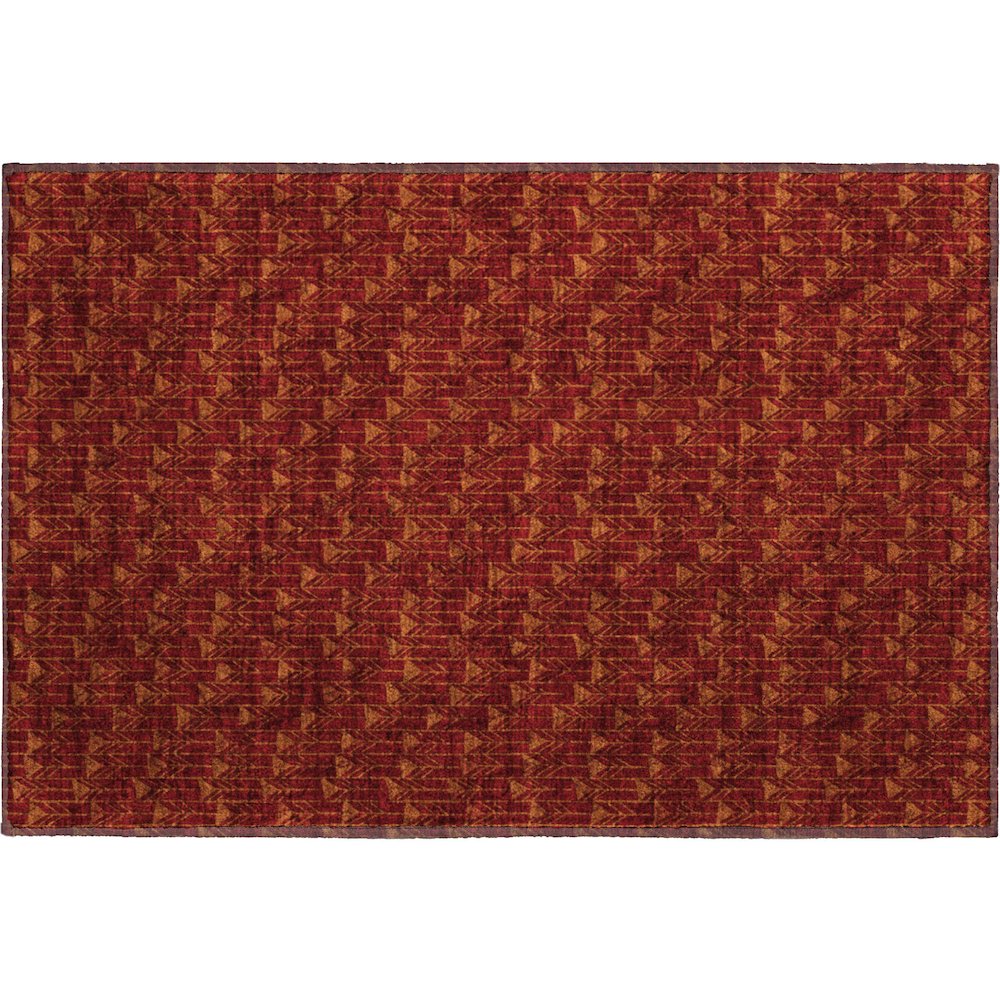 Premium Machine Washable Mayfield  Burgundy 1'8" x 2'6" Rug. Picture 1