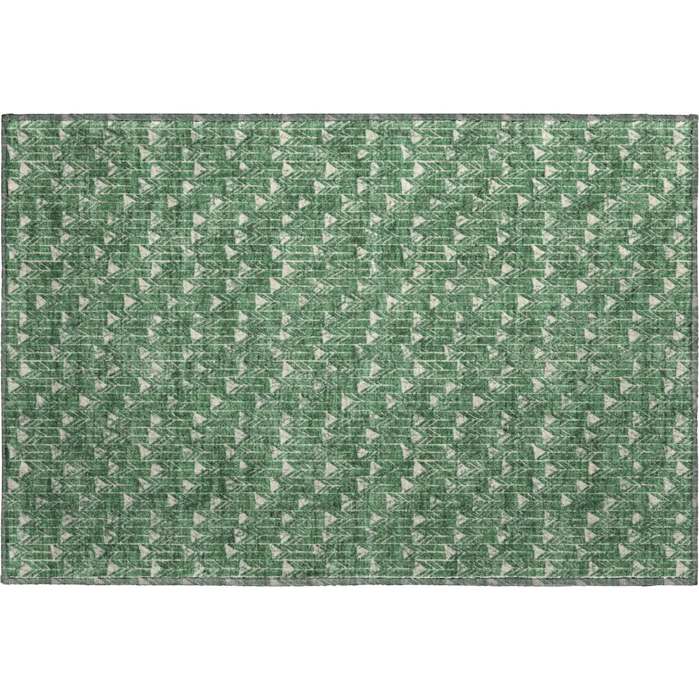 Premium Machine Washable Mayfield  Green 1'8" x 2'6" Rug. Picture 1