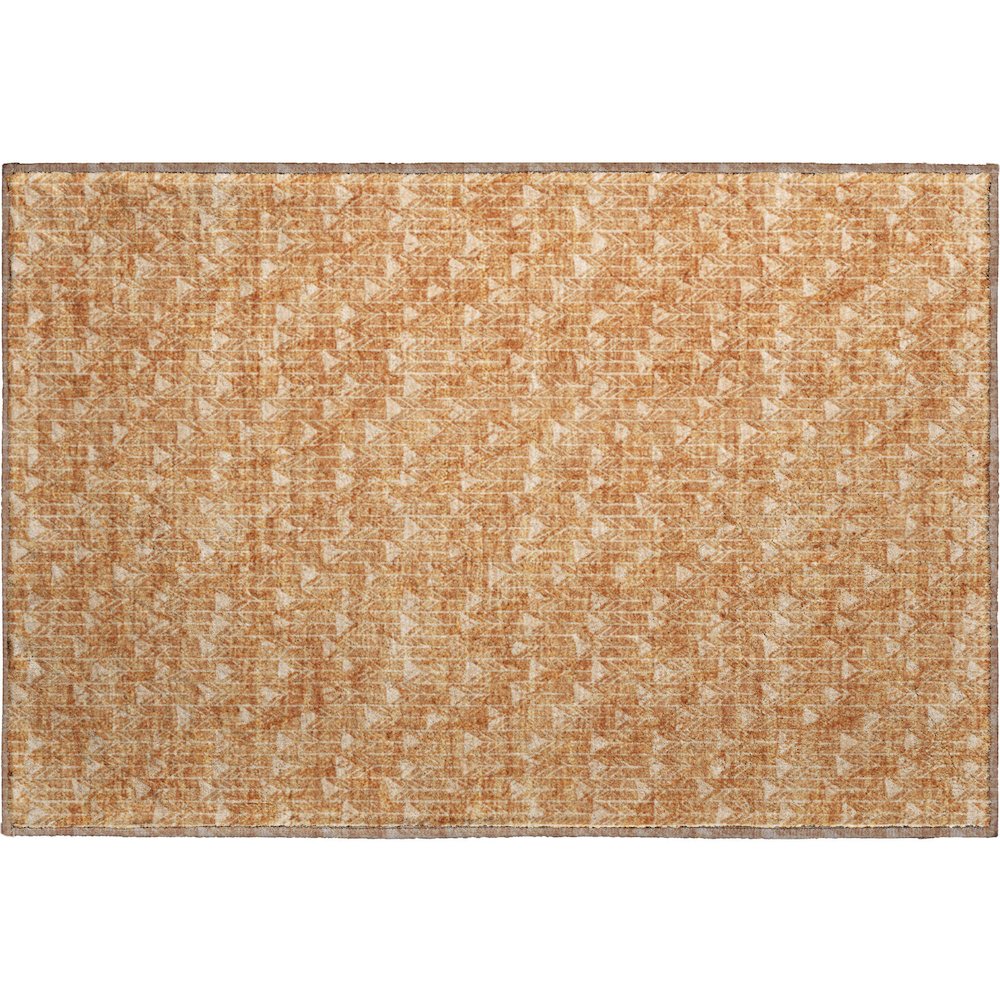 Premium Machine Washable Mayfield  Salmon 1'8" x 2'6" Rug. Picture 1