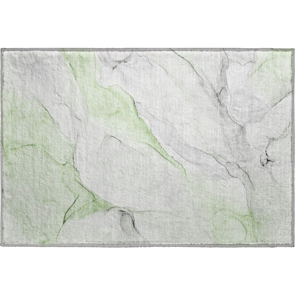 Premium Machine Washable Mayfield  Green 1'8" x 2'6" Rug. Picture 1