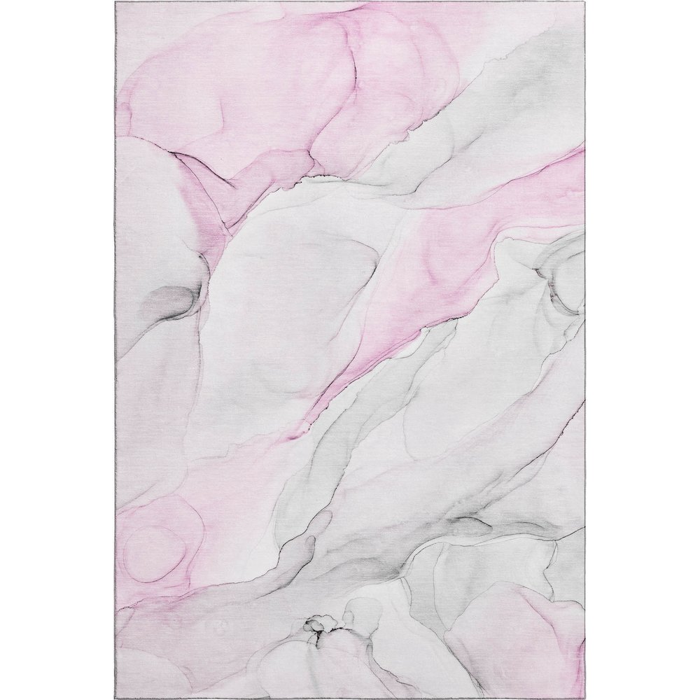 Premium Machine Washable Mayfield  Pink 2'6" x 3'10" Rug. Picture 1