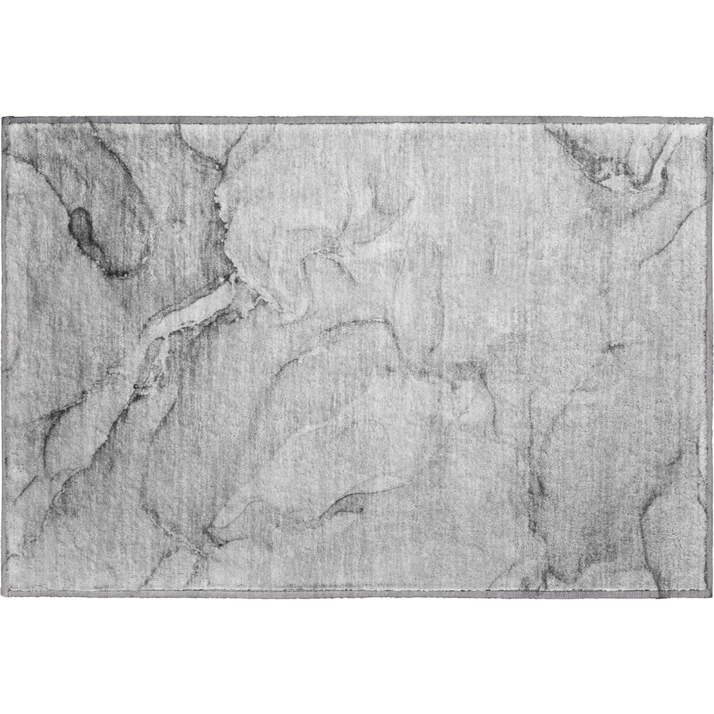 Premium Machine Washable Mayfield  Gray 1'8" x 2'6" Rug. Picture 1