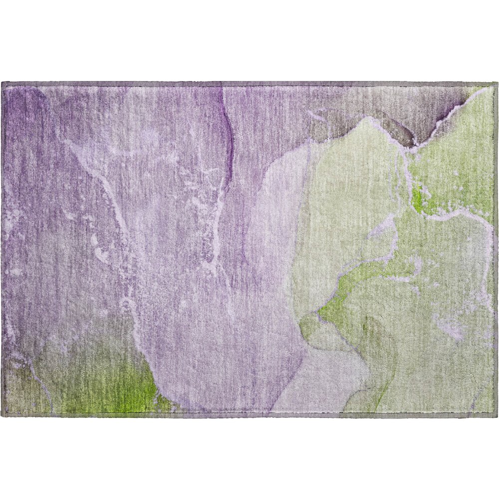 Premium Machine Washable Mayfield  Purple 1'8" x 2'6" Rug. Picture 1